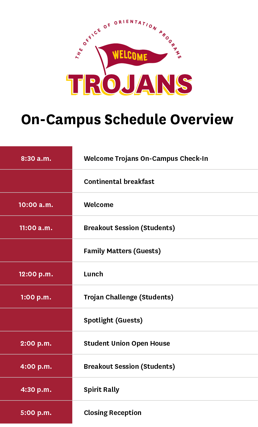 usc campus tour schedule